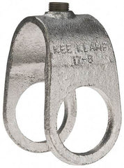 Kee - 1-1/2" Pipe, Clamp-On Crossover, Malleable Iron Cross Pipe Rail Fitting - Galvanized Finish - Caliber Tooling