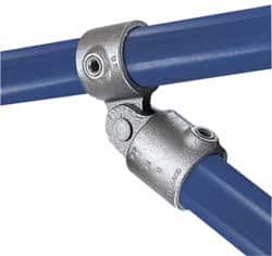 PRO-SAFE - 3/4" Pipe, Malleable Iron Swivel Socket Pipe Rail Fitting - Galvanized Finish - Caliber Tooling