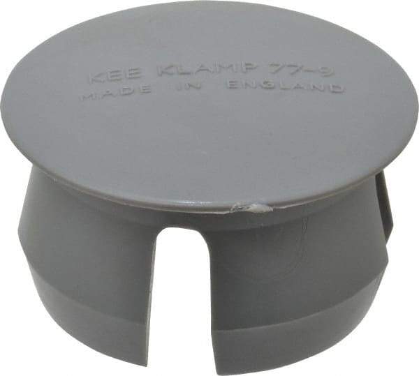 Kee - 2" Pipe, Plastic Plug Pipe Rail Fitting - Gray - Caliber Tooling