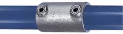 Kee - 3/4" Pipe, Malleable Iron Straight Coupling Pipe Rail Fitting - Galvanized Finish - Caliber Tooling