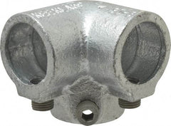 Kee - 1" Pipe, Side Outlet Elbow, Malleable Iron Elbow Pipe Rail Fitting - Galvanized Finish - Caliber Tooling