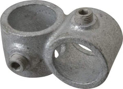 Kee - 1" Pipe, Crossover, Malleable Iron Cross Pipe Rail Fitting - Galvanized Finish - Caliber Tooling