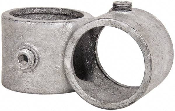 Kee - 2" Pipe, Crossover, Malleable Iron Cross Pipe Rail Fitting - Galvanized Finish - Caliber Tooling