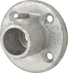 Kee - 3/4" Pipe, Medium Flange, Malleable Iron Flange Pipe Rail Fitting - Galvanized Finish - Caliber Tooling