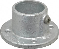 Kee - 2" Pipe, Medium Flange, Malleable Iron Flange Pipe Rail Fitting - Galvanized Finish - Caliber Tooling