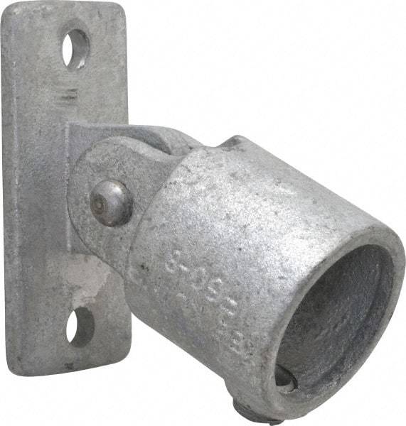 Kee - 2" Pipe, Swivel Flange, Malleable Iron Flange Pipe Rail Fitting - Galvanized Finish - Caliber Tooling