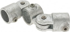 Kee - 1" Pipe, Malleable Iron Swivel Socket Pipe Rail Fitting - Galvanized Finish - Caliber Tooling