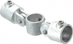 Kee - 1-1/4" Pipe, Malleable Iron Swivel Socket Pipe Rail Fitting - Galvanized Finish - Caliber Tooling