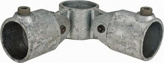 Kee - 1-1/2" Pipe, Malleable Iron Swivel Socket Pipe Rail Fitting - Galvanized Finish - Caliber Tooling