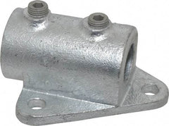 Kee - 1" Pipe, Wall Mount Flange, Malleable Iron Flange Pipe Rail Fitting - Galvanized Finish - Caliber Tooling