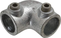 Kee - 3/4" Pipe, 90° Elbow, Malleable Iron Elbow Pipe Rail Fitting - Galvanized Finish - Caliber Tooling