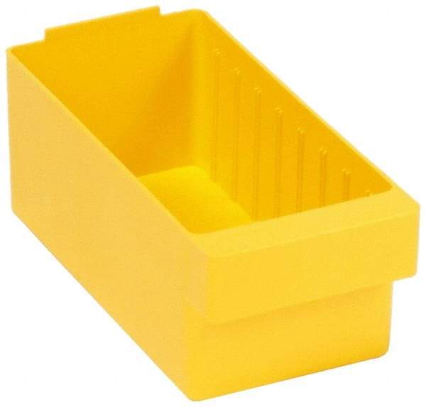 Quantum Storage - 11-5/8" Deep, Yellow High-Impact Polystyrene Drawer Bin - 4-5/8" High x 5-9/16" Wide x 11-5/8" Long - Caliber Tooling