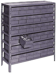 Value Collection - 72 Bin Bin Shelving Unit with Drawers - 36 Inch Overall Width x 18 Inch Overall Depth x 75 Inch Overall Height, Red Plastic Bins - Caliber Tooling