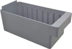 Quantum Storage - 11-5/8" Deep, Gray High-Impact Polystyrene Drawer Bin - 4-5/8" High x 5-9/16" Wide x 11-5/8" Long - Caliber Tooling