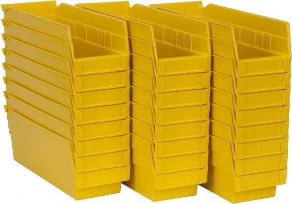 Akro-Mils - 11-5/8" Deep, Yellow Hopper Shelf Bin - 4" High x 4-1/8" Wide x 11-5/8" Long - Caliber Tooling