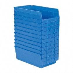 Akro-Mils - 11-5/8" Deep, Blue Hopper Shelf Bin - 4" High x 6-5/8" Wide x 11-5/8" Long - Caliber Tooling