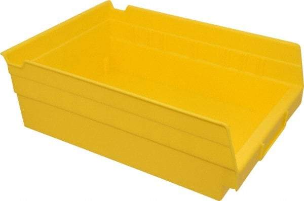 Akro-Mils - 11-5/8" Deep, Yellow Hopper Shelf Bin - 4" High x 8-3/8" Wide x 11-5/8" Long - Caliber Tooling