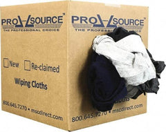 PRO-SOURCE - Reclaimed Poly/Cotton T-Shirt Rags - Assorted Colors, Polo, Low Lint, 5 Lbs. at 3 to 4 per Pound, Box - Caliber Tooling