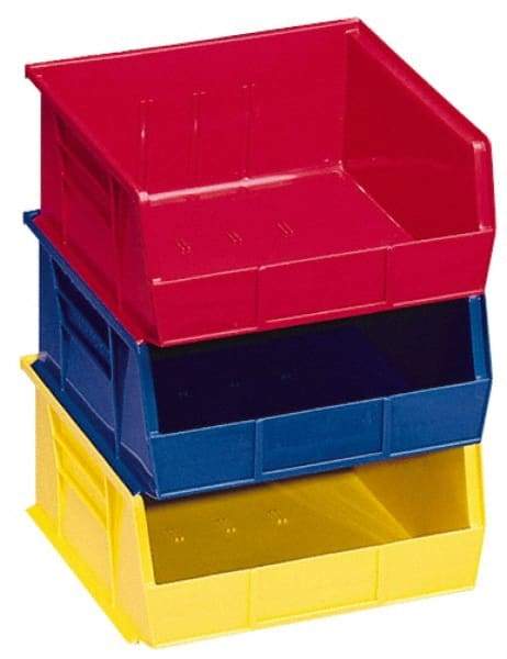 Akro-Mils - 50 Lb. Load Capacity, 14-3/4" Deep, Yellow Polymer Hopper Stacking Bin - 5" High x 5-1/2" Wide x 14-3/4" Long - Caliber Tooling