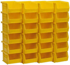 Akro-Mils - 10 Lb. Load Capacity, 5-3/8" Deep, Yellow Polymer Hopper Stacking Bin - 3" High x 4-1/8" Wide x 5-3/8" Long - Caliber Tooling