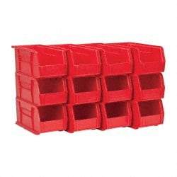 Akro-Mils - 30 Lb. Load Capacity, 10-7/8" Deep, Red Polymer Hopper Stacking Bin - 5" High x 5-1/2" Wide x 10-7/8" Long - Caliber Tooling