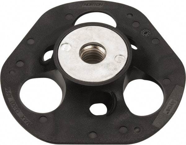 Norton - 4-1/2" Diam Quick-Change Type S Disc Backing Pad - Medium Density, 13,000 RPM, Speed-Lok Compatible - Caliber Tooling