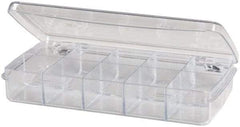 Flambeau - 6-5/8" Wide x 1" High x 3-1/4" Deep, Small Parts Box - Polystyrene Frame, 10 Compartments, 1" High Bin - Caliber Tooling