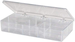 Flambeau - 6-7/8" Wide x 1" High x 3-1/4" Deep, Small Parts Box - Polystyrene Frame, 5 Compartments, 1" High Bin - Caliber Tooling