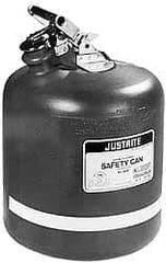 Justrite - 5 Gal Polyethylene Type I Safety Can - 16" High x 12-3/4" Diam, Red - Caliber Tooling