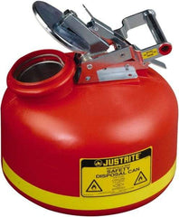 Justrite - Safety Disposal Cans Capacity (Gal.): 2.00 Material: Polyethylene - Caliber Tooling