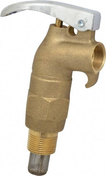 Value Collection - 3/4" NPT Brass Rigid Drum Faucet - External Arrester, Self Closing - Caliber Tooling