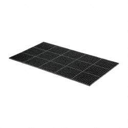 Wearwell - 5' Long x 3' Wide x 7/8" Thick, Anti-Fatigue Modular Matting Tiles - Black, For Dry & Wet Areas, Series 477 - Caliber Tooling