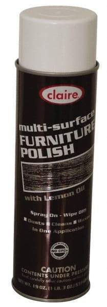 Made in USA - 20 Fluid Ounce Furniture Polish - Lemon Scent, Aerosol - Caliber Tooling