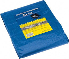 Value Collection - 30' Long x 15' Wide Polyethylene Tarp & Dust Cover - Blue - Caliber Tooling