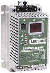 Leeson - Single Phase, 208-240 Volt, 1/2 hp, Frequency Drive, Inverter & Speed Control - 3.64" Wide x 3.26" Deep x 5-3/4" High, Open Chassis - Caliber Tooling