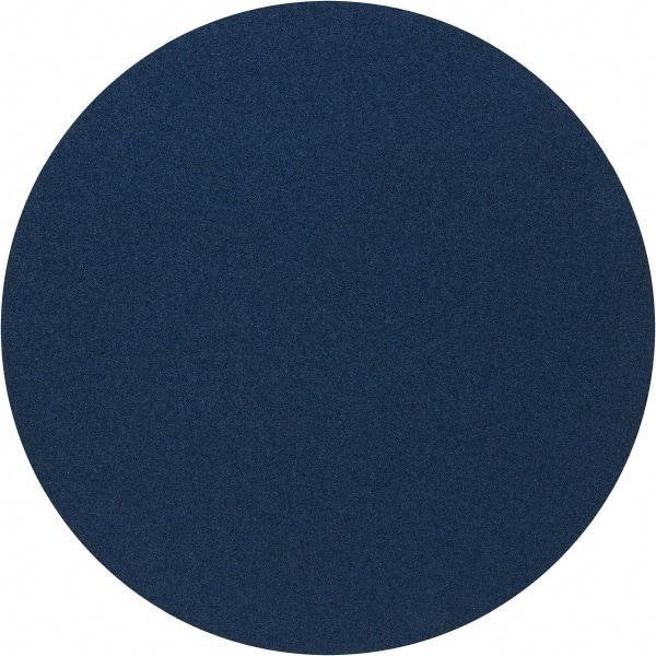 Norton - 20" Diam, 60 Grit Zirconia Alumina Adhesive PSA Disc - Coarse Grade, Blue, Y Weighted Backing, Flexible - Caliber Tooling