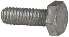 Value Collection - 1/4-20 Thread, 3/4" Length Under Head, Steel Hex Head Bolt - Hot Dipped Galvanized Coated, UNC Thread, ASTM A307, Grade 2 - Caliber Tooling