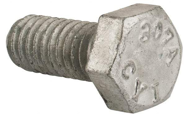 Value Collection - 5/16-18 Thread, 3/4" Length Under Head, Steel Hex Head Bolt - Hot Dipped Galvanized Coated, UNC Thread, ASTM A307, Grade 2 - Caliber Tooling