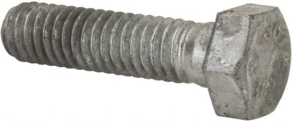 Value Collection - 5/16-18 Thread, 1-1/4" Length Under Head, Steel Hex Head Bolt - Hot Dipped Galvanized Coated, UNC Thread, ASTM A307, Grade 2 - Caliber Tooling