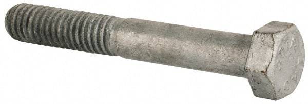 Value Collection - 5/16-18 Thread, 2-1/4" Length Under Head, Steel Hex Head Bolt - Hot Dipped Galvanized Coated, UNC Thread, ASTM A307, Grade 2 - Caliber Tooling