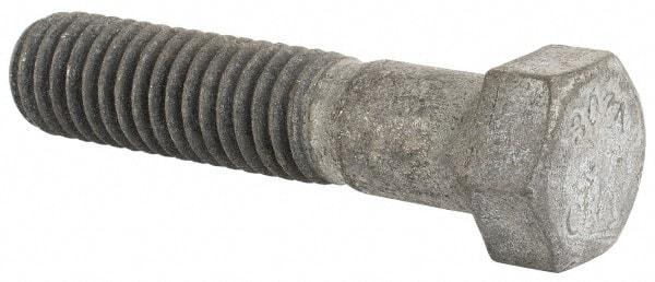 Value Collection - 7/16-14 Thread, 2" Length Under Head, Steel Hex Head Bolt - Hot Dipped Galvanized Coated, UNC Thread, ASTM A307, Grade 2 - Caliber Tooling