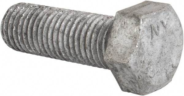 Value Collection - 3/4-10 Thread, 2-1/4" Length Under Head, Steel Hex Head Bolt - Hot Dipped Galvanized Coated, UNC Thread, ASTM A307, Grade 2 - Caliber Tooling