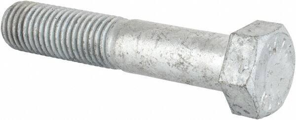 Value Collection - 3/4-10 Thread, 4" Length Under Head, Steel Hex Head Bolt - Hot Dipped Galvanized Coated, UNC Thread, ASTM A307, Grade 2 - Caliber Tooling