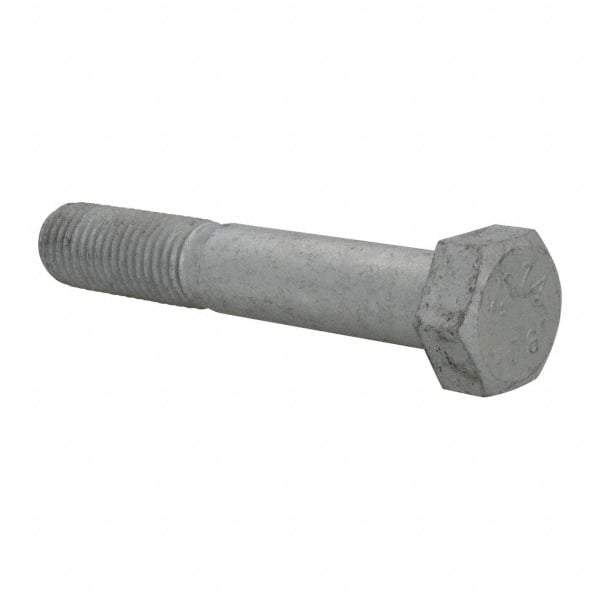 Value Collection - 3/4-10 Thread, 4-1/2" Length Under Head, Steel Hex Head Bolt - Hot Dipped Galvanized Coated, UNC Thread, ASTM A307, Grade 2 - Caliber Tooling