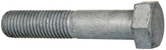 Value Collection - 7/8-9 Thread, 4-1/2" Length Under Head, Steel Hex Head Bolt - Hot Dipped Galvanized Coated, UNC Thread, ASTM A307, Grade 2 - Caliber Tooling