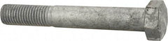 Value Collection - 7/8-9 Thread, 6" Length Under Head, Steel Hex Head Bolt - Hot Dipped Galvanized Coated, UNC Thread, ASTM A307, Grade 2 - Caliber Tooling