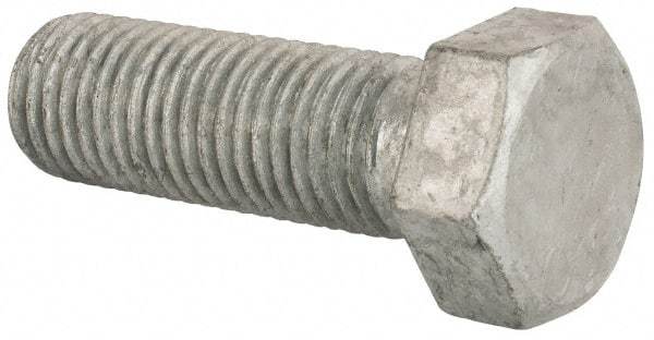 Value Collection - 1-8 Thread, 3" Length Under Head, Steel Hex Head Bolt - Hot Dipped Galvanized Coated, UNC Thread, ASTM A307, Grade 2 - Caliber Tooling