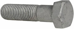 Value Collection - 1-8 Thread, 4" Length Under Head, Steel Hex Head Bolt - Hot Dipped Galvanized Coated, UNC Thread, ASTM A307, Grade 2 - Caliber Tooling