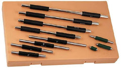 Mitutoyo - 1 to 11 Inch Long, 11 Piece Micrometer Calibration Standard Set - Accuracy Up to 0.000012 Inch, For Use with Outside Micrometer, Includes Carrying Case - Caliber Tooling