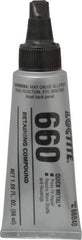 Loctite - 50 mL Tube, Silver, High Strength Paste Retaining Compound - Series 660, 24 hr Full Cure Time, Heat Removal - Caliber Tooling